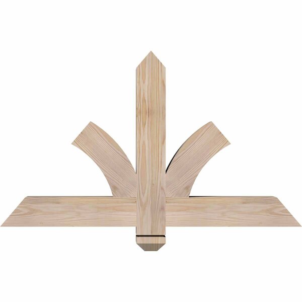 Ekena Millwork Redmond Smooth Timber Gable Bracket, Douglas Fir, 36"W x 21"H x 3 1/2"D x 3 1/2"F, 14/12 Pitch GBW036X21X0404RED00SDF - main